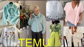 Интересная Распаковка TEMU с мужем и примеркой. Реакция и мнение мужа. Шубка, костюм, жилет и блузы.