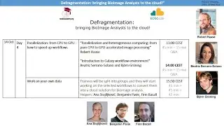 Defragmentation TS (2022) - Day 4 - cloud-based BioImage Analysis NEUBIAS Academy & EOSC Life