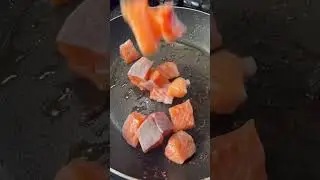Japanese Barbeque salmon bowl with veggies