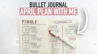 Bullet Journal PLAN WITH ME Апрель 2018 | Расписание экзаменов + список литературы и многое другое