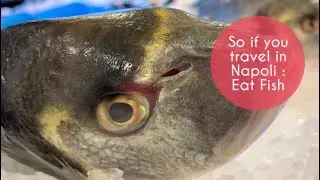 Fish Shop Market Napoli ITALY 🇮🇹 - Choosing Cutting Cleaning Cooking Eating in Naples