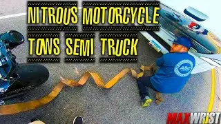 Nitrous Motorcycle TOWS Semi Truck 😎