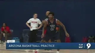 Our first look at Bryce James at Arizona Basketball practice