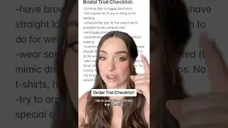 Bridal Makeup Trial Checklist!