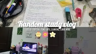 Random study vlog #3 🤍 lots of studying ,time-lapse, school work |