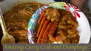 Amazing curry crab and dumplings | Snow crab | Crab legs | Cooking curry crab | Curry crab recipe.