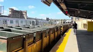 [Rare] [SLCC] [Retired] [DNB] MTA NYC Subway R42 Non-Revenue Work Train Departing 4 Av 9 St Station