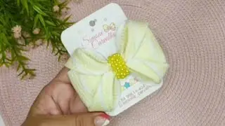 Beautiful Handmade Bow Hair Clip for Girls | Soft Fabric Hair Accessories | DT Elysia Handmade#craft