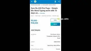 Earn RS  per page 200/ Simple ms word typing work within 10 days /work from home.... earn easily..