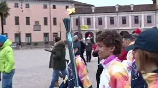 Palmanova: Kimi Antonelli tedoforo in Piazza Grande