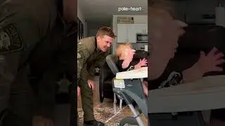 Dad Gets Surprised By Baby's Fake Eyebrows | Shorts