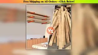 2Pcs Heavy Duty Metal Wood Organizer Rack Wall Mounted Lumber Storage Rack Workshop Organizer