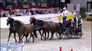 Chemnitzer Pferdenacht 2018 * Vierspänner Team 2 * 1. Lauf