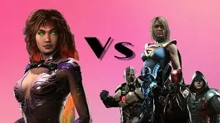 Starfire Intro Dialogue ( Red Hood|Robin|Cyborg|Blue Beetle|Supergirl ) Injustice 2