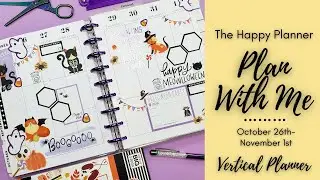 Plan With Me | October 26th-November 1st | Halloween Spread | Classic Happy Planner | Vertical