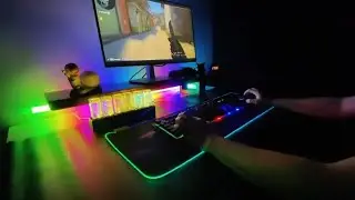 winPlus Gaming Kyeboard And  Mouse Pad RGB Base | 14 Led Modes for Computer & Laptop |