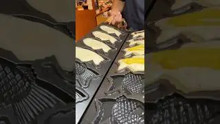 Red Bean and Custard Taiyaki (Japanese Fish Shaped Cake)