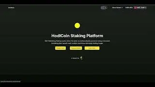hodlCoin Staking Platform - Explanation and Demo