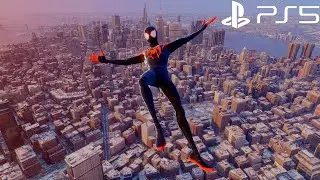 Spider-Man Miles Morales - Into The Spider-Verse Suit Free Roam Gameplay (Performance RT Mode 60FPS)