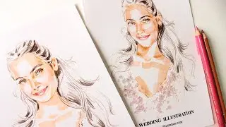 LIVE WEDDING ILLUSTRATION #wedding #wedding2025 #eventillustration #glitter