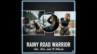 Rainy Road Warrior: She. Her and 18 Wheels. 