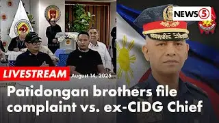 LIVE | NAPOLCOM holds press briefing as Patidongan brothers file complaint affidavits (Aug. 14)