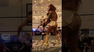 Alec Price counters Megan Bayne's chokeslam with a superkick | #BeyondWrestling Intergender Megasus