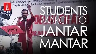 Students, activists march against Delhi violence.