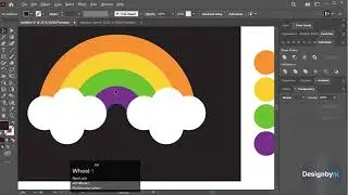 How To Draw A Simple Rainbow In Adobe Illustrator| Designbyik