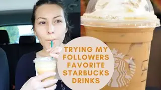 Trying my followers favorite Starbucks drinks || Amber Garcia