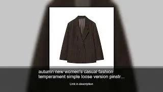 autumn new women's casual fashion temperament simple loose version pinstripe long-sleeved suit
