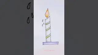 How to turn 1 into candle #shorts #drawing #art