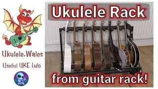 Ukulele Rack Made From Guitar Rack