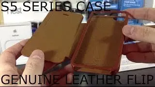 Elago S5 Series Case - Genuine Leather Flip