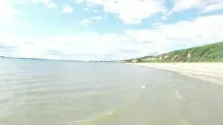 Drone flight over Meon beach, Hampshire  720p