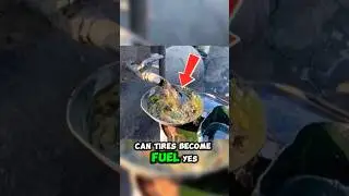 How Old Tires Turn into Fuel #youtubeshorts #oil