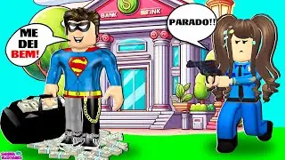 POLÍCIA E LADRÃO! QUEM VENCEU? ROBLOX👮‍♀️💰 Cops vs Robbers