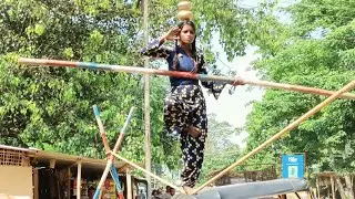 Rope Walking || Indian Street Circus Amazing Talent || West Karbi Anglong, Assam, India