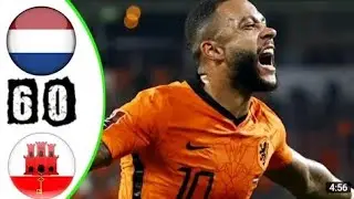 Netherlands vs Gibraltar 6-0 Highlights, UAFA World cup Qualifiers 2021/2022