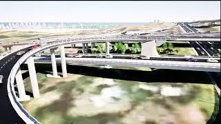 The concept design of  Grad Road project of Shaggar City : the interchange.