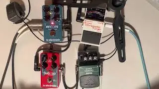 INFINITE Sample Sustainer from TC Electronic with some wobble from the Ultra Vibrato