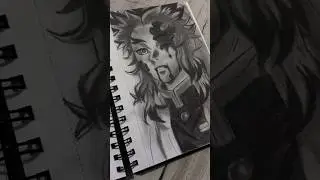 Rengoku's Final Moments💔🔥| Emotional Demon Slayer Tribute Art #animedrawing#shorts #rengoku #kny#art