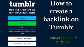 How to create backlink on tumblr | Blog submission on tumblr