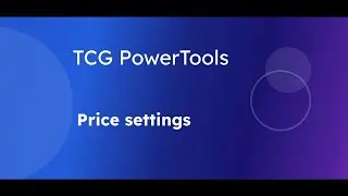 TCG PowerTools: Price settings