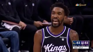 Malik Monk gets a technical foul for mocking the referee for not calling a foul vs gsw