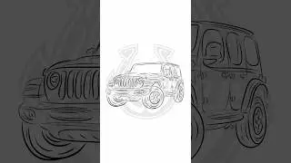 Wrangler -JEEP- #jlwrangler #wrangler #jeep #jlラングラー #ラングラー #ジープ #carart #カーイラスト