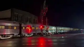 Vermont Rail System Holiday passenger train equipment move departs North Walpole, NH  yard 12/19/25