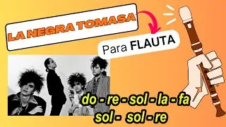 La Negra Tomasa | CAIFANES |  🌟 FLAUTA dulce 🟠 Tutorial con animación