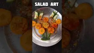 Beautiful Salad Decoration with Carrot 🥕 & Cucumber 🥒 | Easy Vegetable Art | Shorts