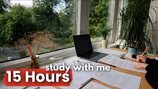 LIVE | 14 HOUR STUDY WITH ME | Pomodoro 50/10, Rain Sounds, Deep Work Focus, Cozy UK Ambience